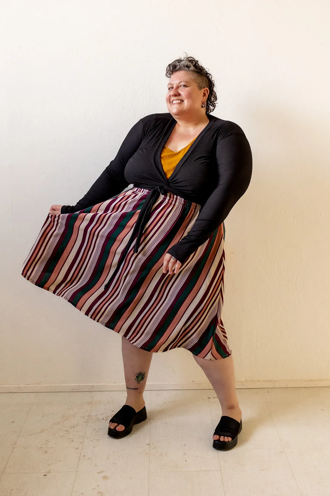 Eva Midi Skirt in 70s Stripe sold by Altar PDX product image thumbnail 3