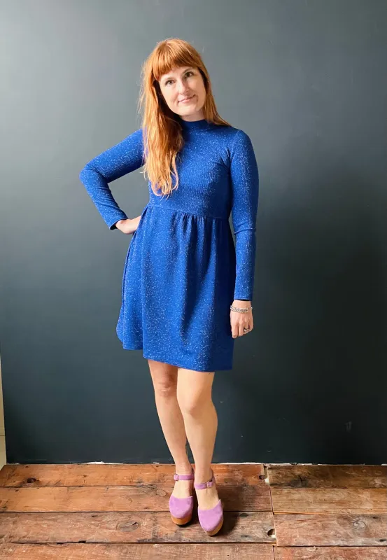 Megumi Mock Neck Mini in Night Sky Sparkle made by Altar PDX