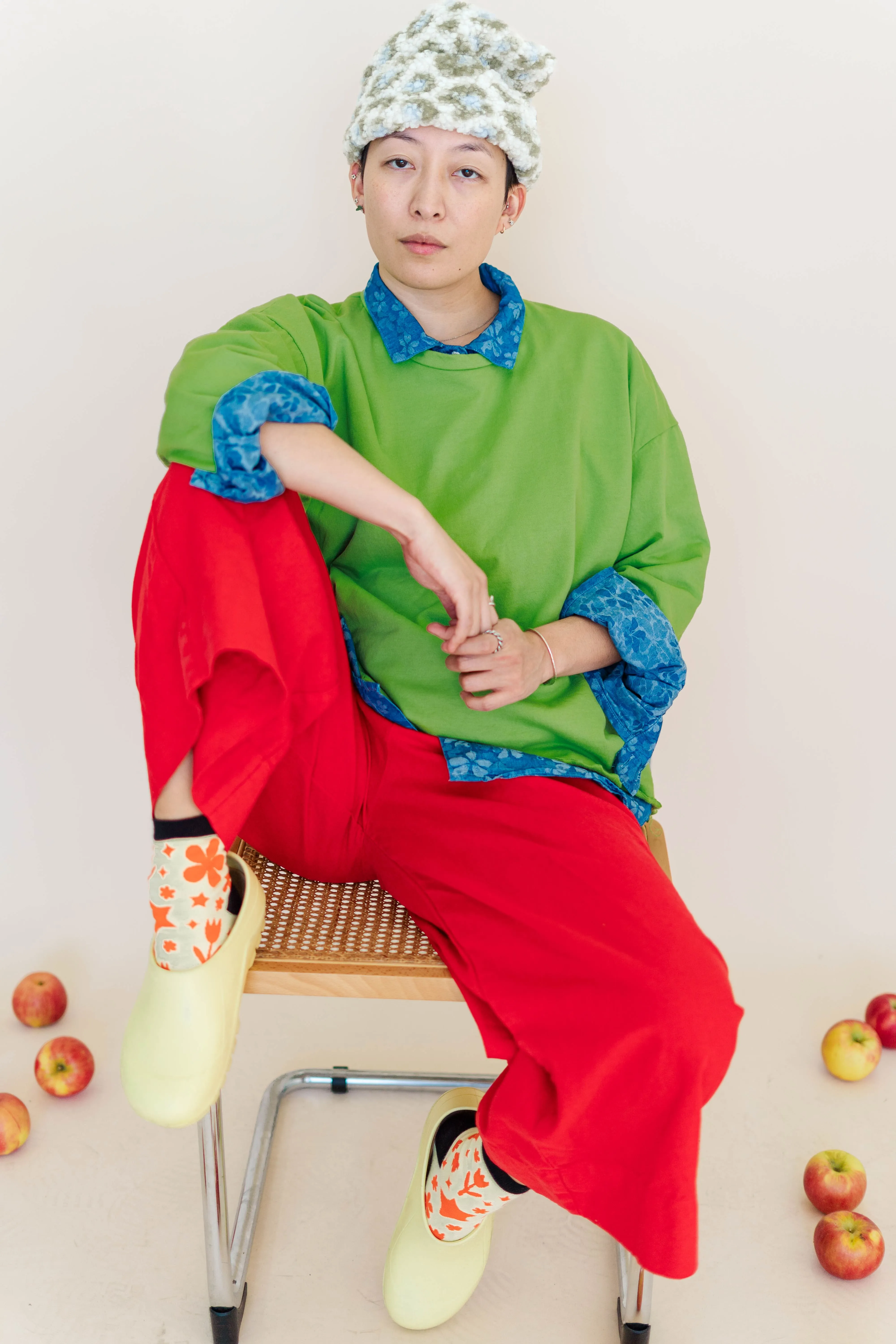 Cherry Linen Mid Easy Pant sold by Altar PDX product image thumbnail 4