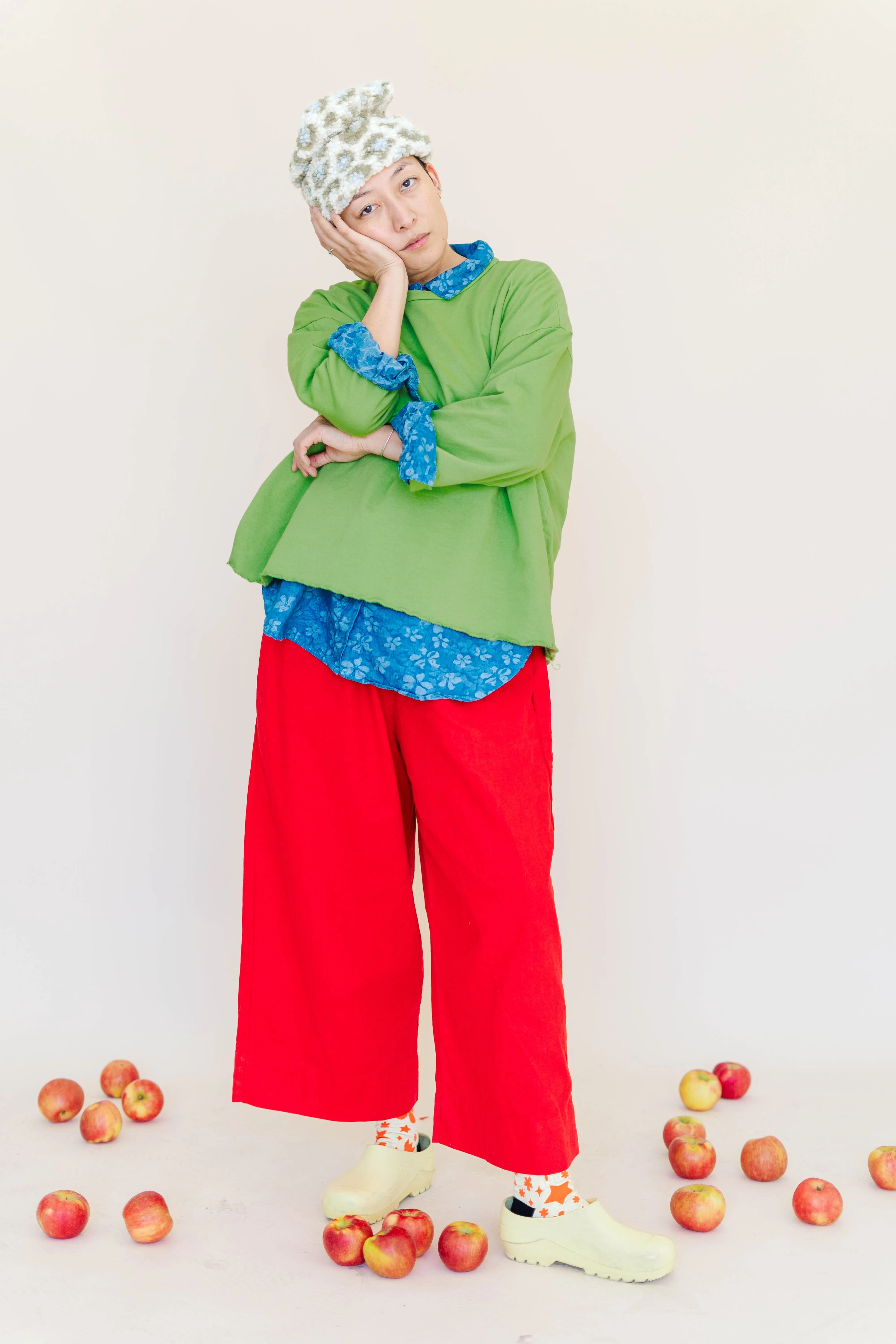 Cherry Linen Mid Easy Pant sold by Altar PDX product image thumbnail 2
