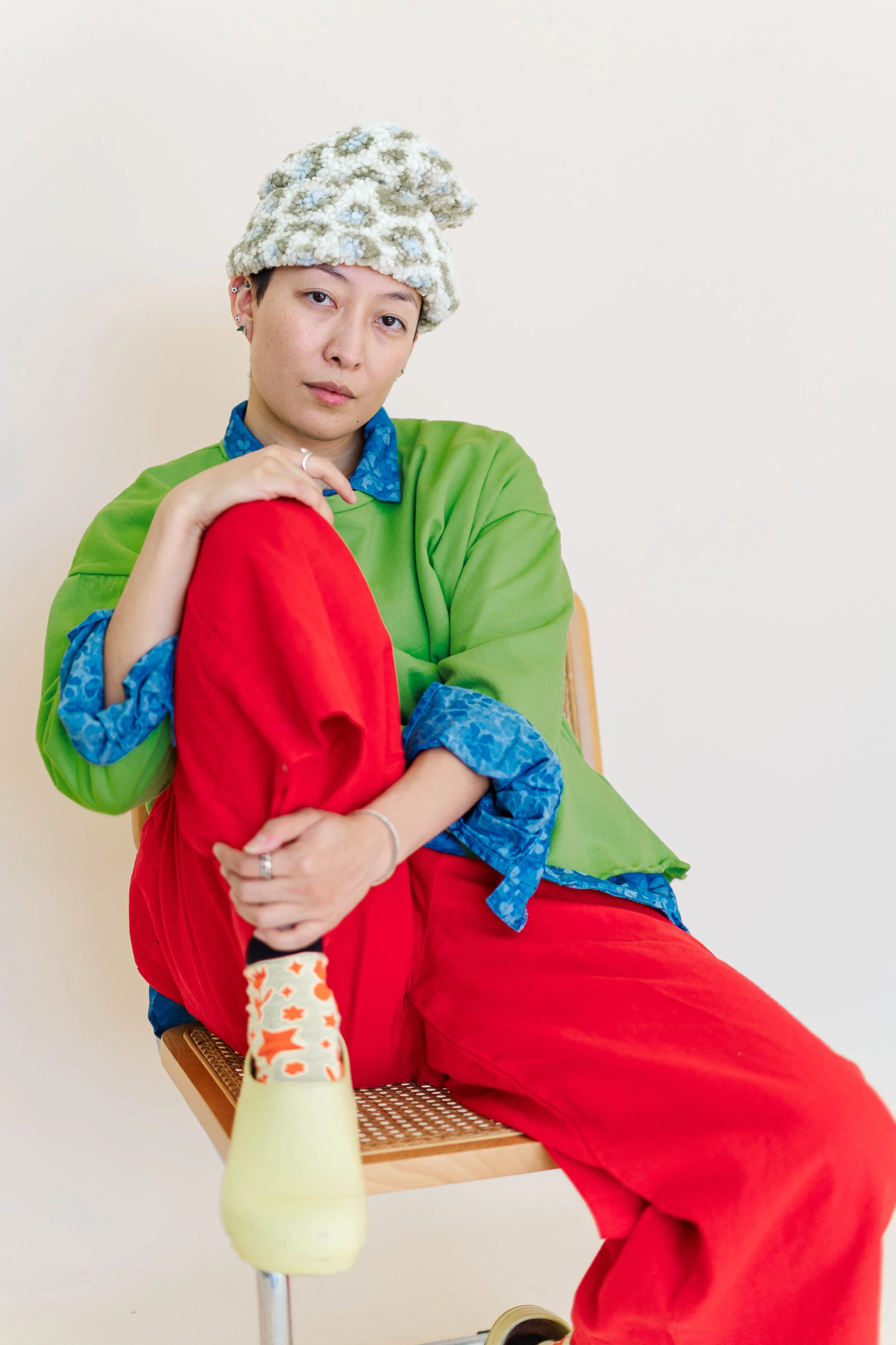 Cherry Linen Mid Easy Pant sold by Altar PDX product image thumbnail 3