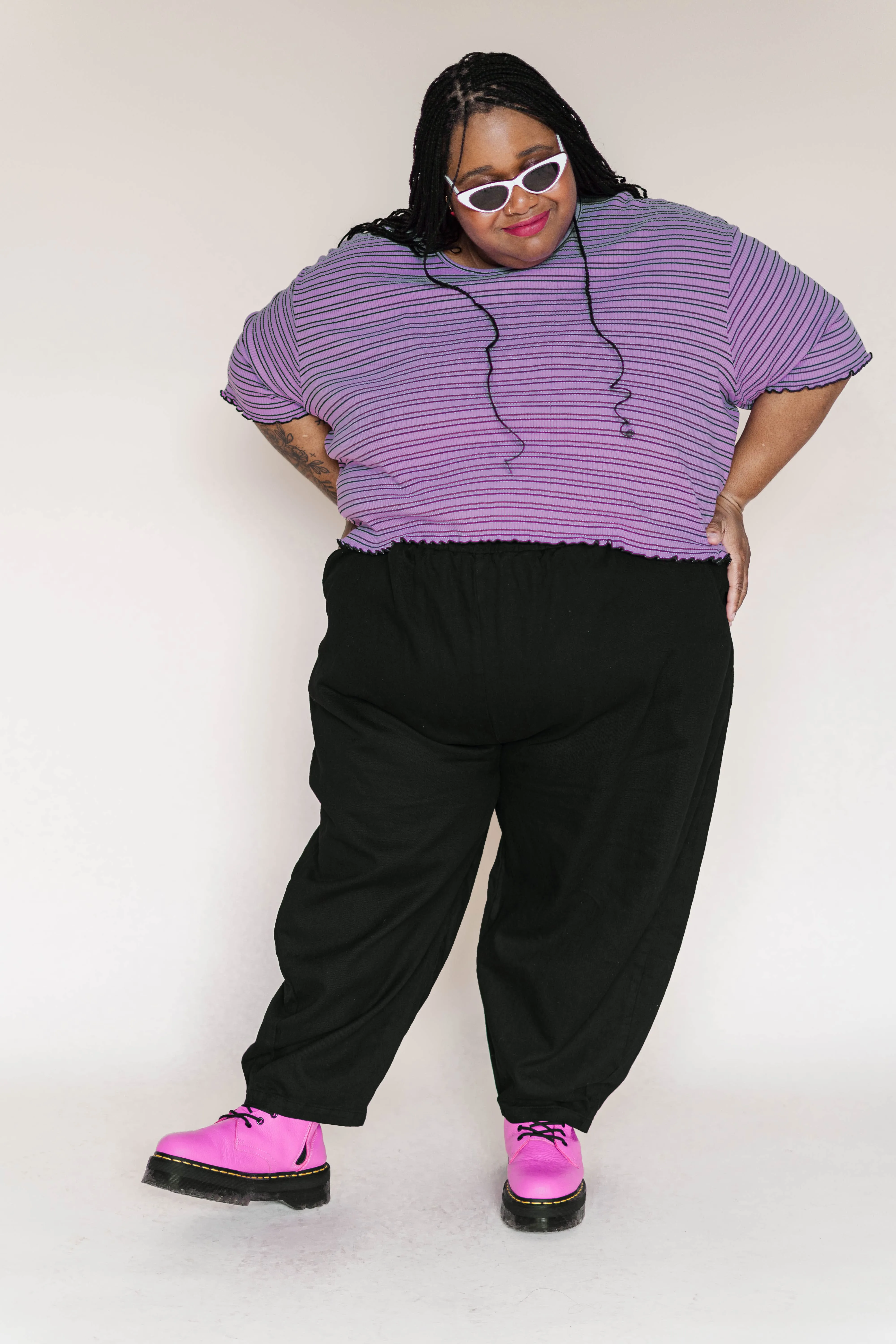 Black Twill Barrel Pant sold by Altar PDX product image thumbnail 3