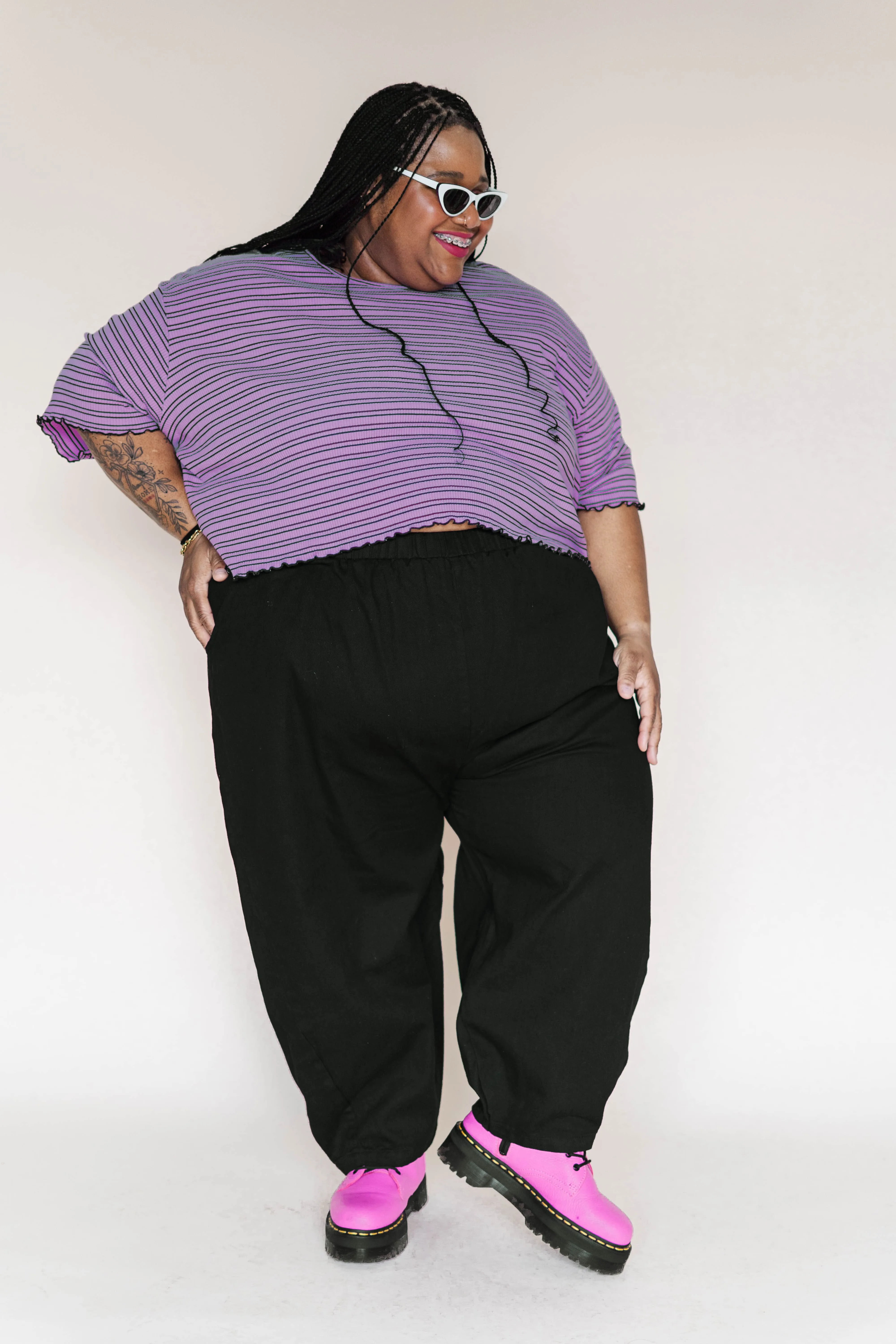 Black Twill Barrel Pant sold by Altar PDX product image thumbnail 5