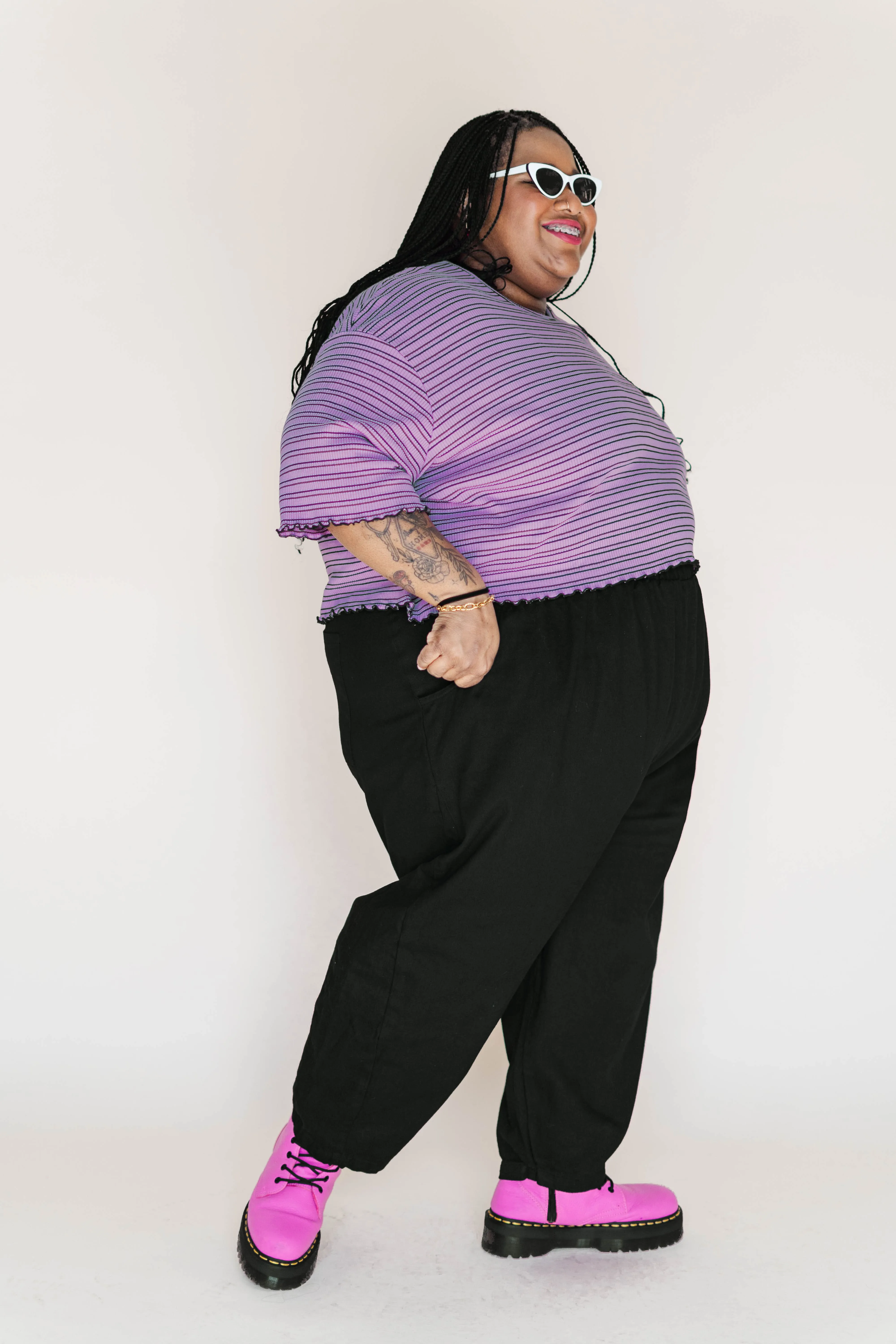 Black Twill Barrel Pant sold by Altar PDX product image thumbnail 2