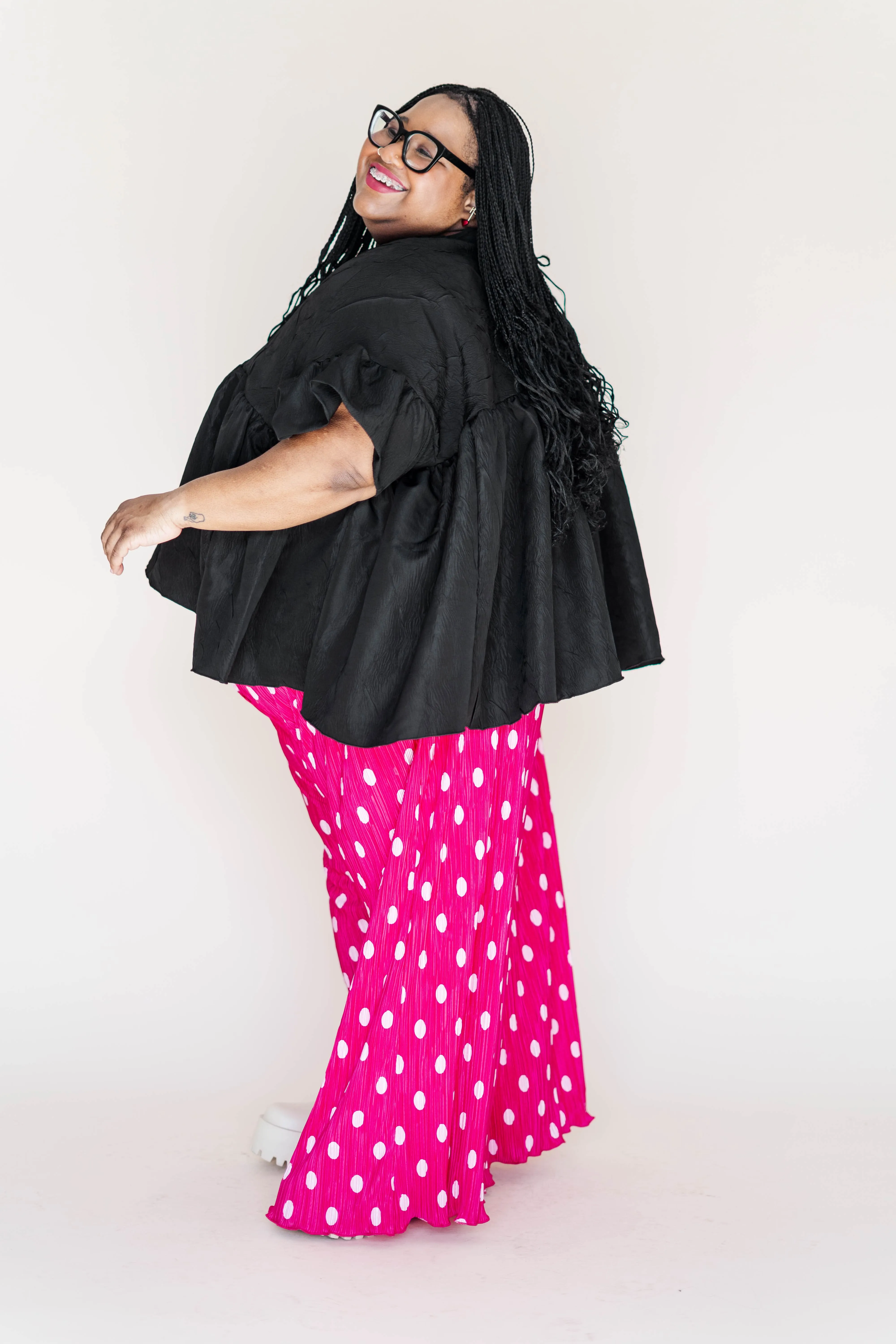 Black Crinkle Mushroom Top sold by Altar PDX product image thumbnail 4