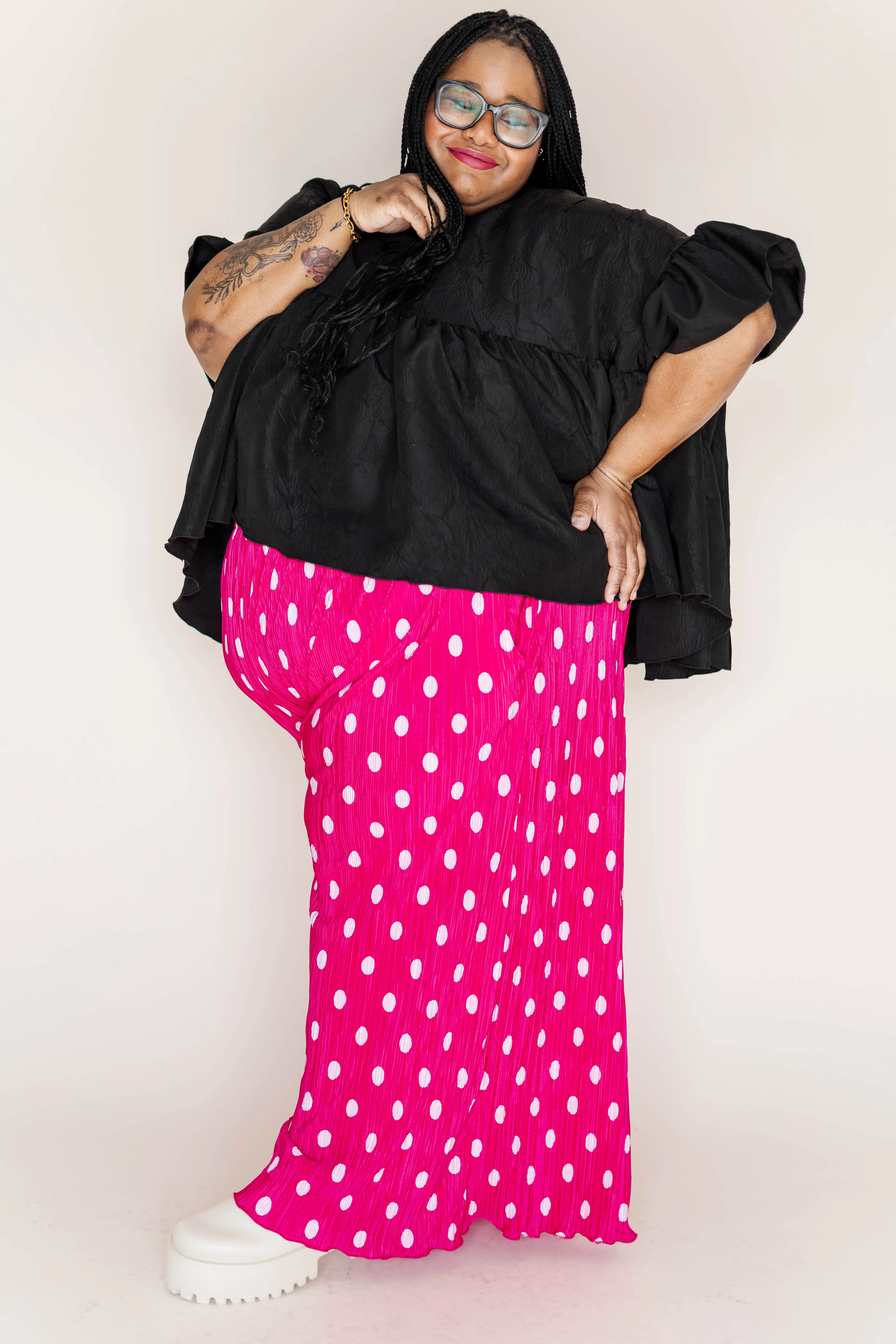 Black Crinkle Mushroom Top sold by Altar PDX product image thumbnail 3