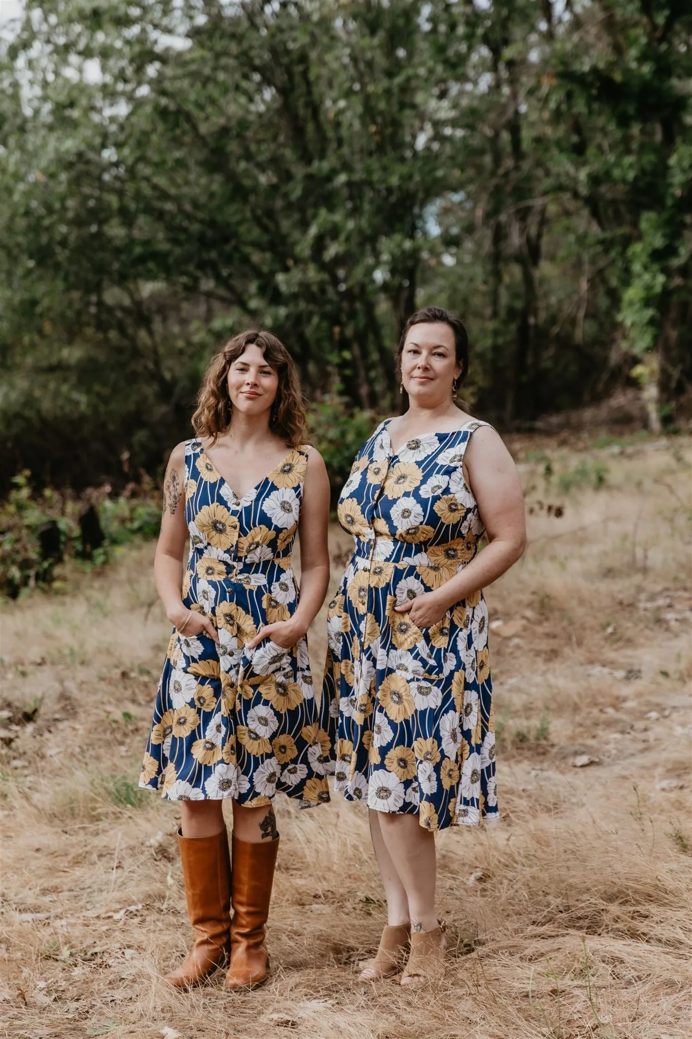 Sheet Dress in Blue Poppy Challis sold by Altar PDX product image thumbnail 2