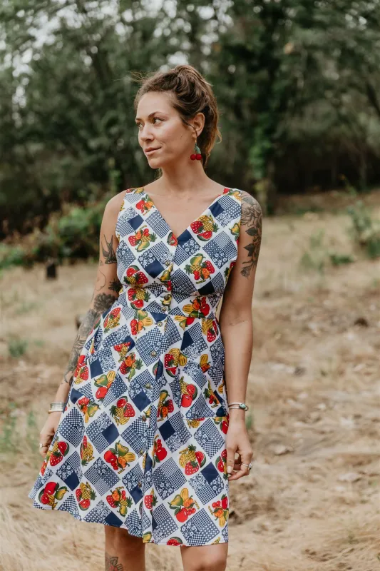Sheet Dress in Sweet Fruits made by Altar PDX
