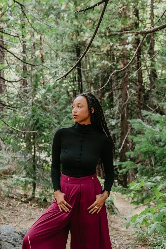 Wavy top in Black Cotton Knit sold by Altar PDX product image thumbnail 3