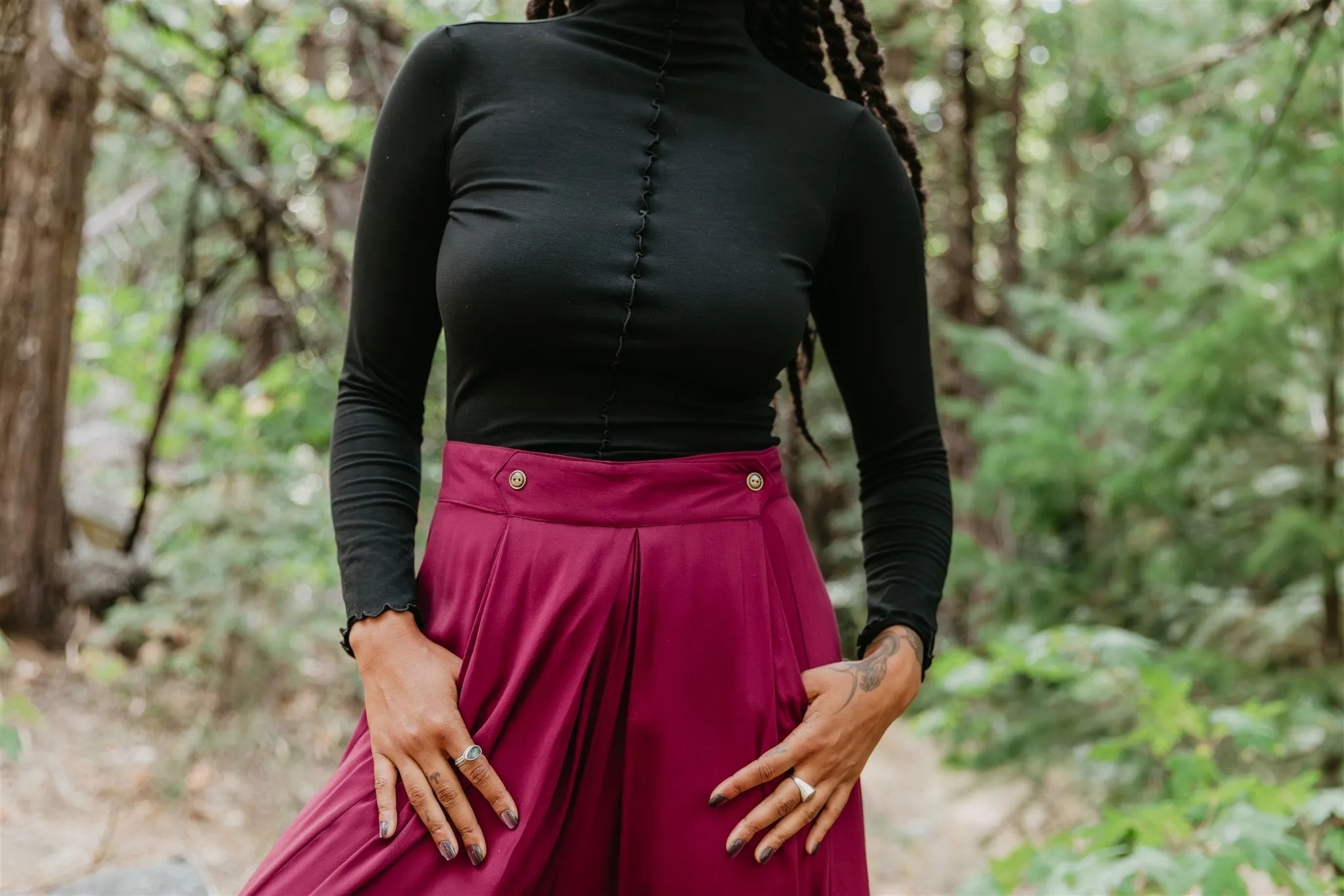 Wavy top in Black Cotton Knit sold by Altar PDX product image thumbnail 4