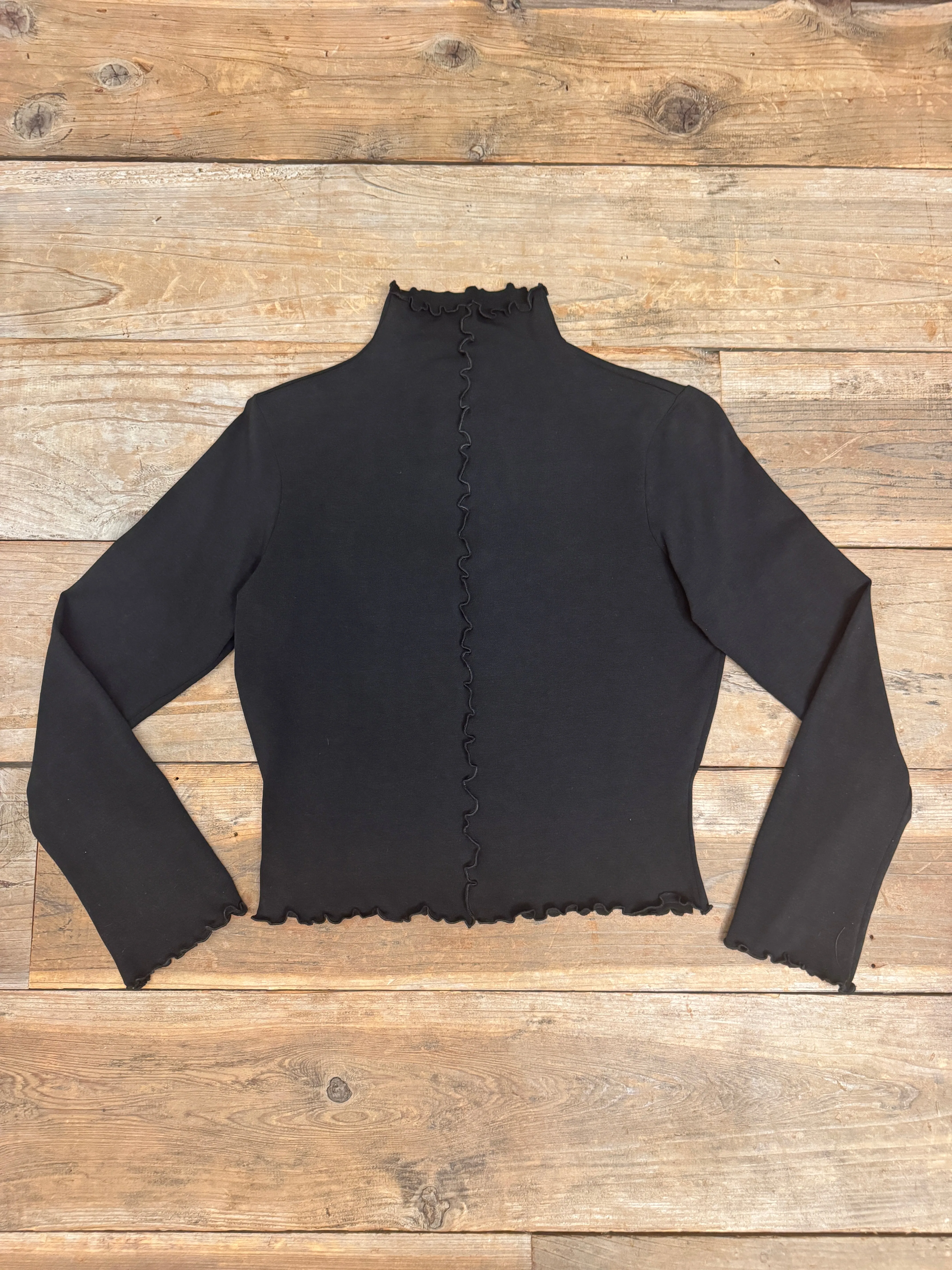 Wavy top in Black Cotton Knit sold by Altar PDX product image thumbnail 2
