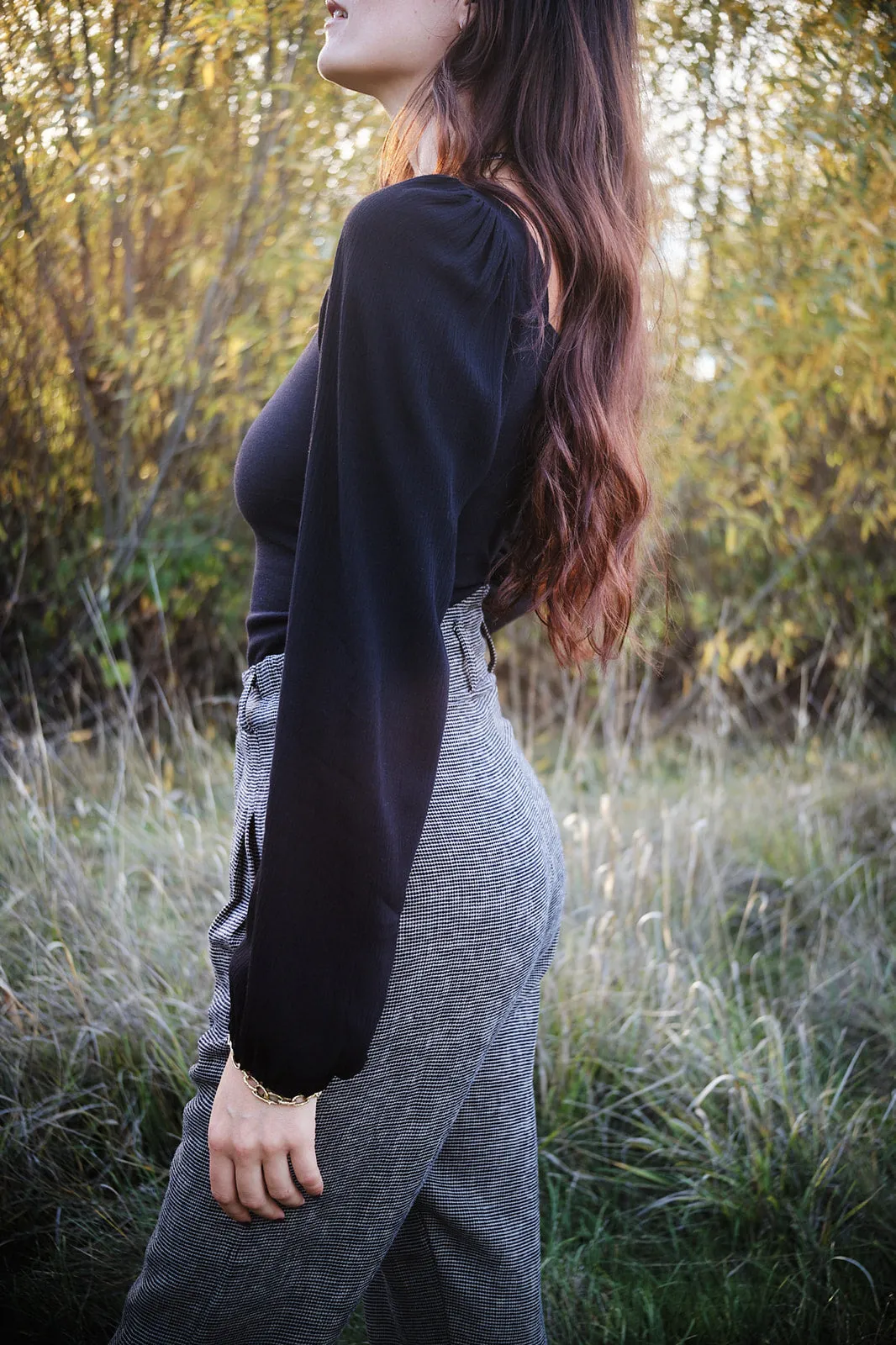 Perfect Pant in Black and Gray Checker sold by Altar PDX product image thumbnail 3