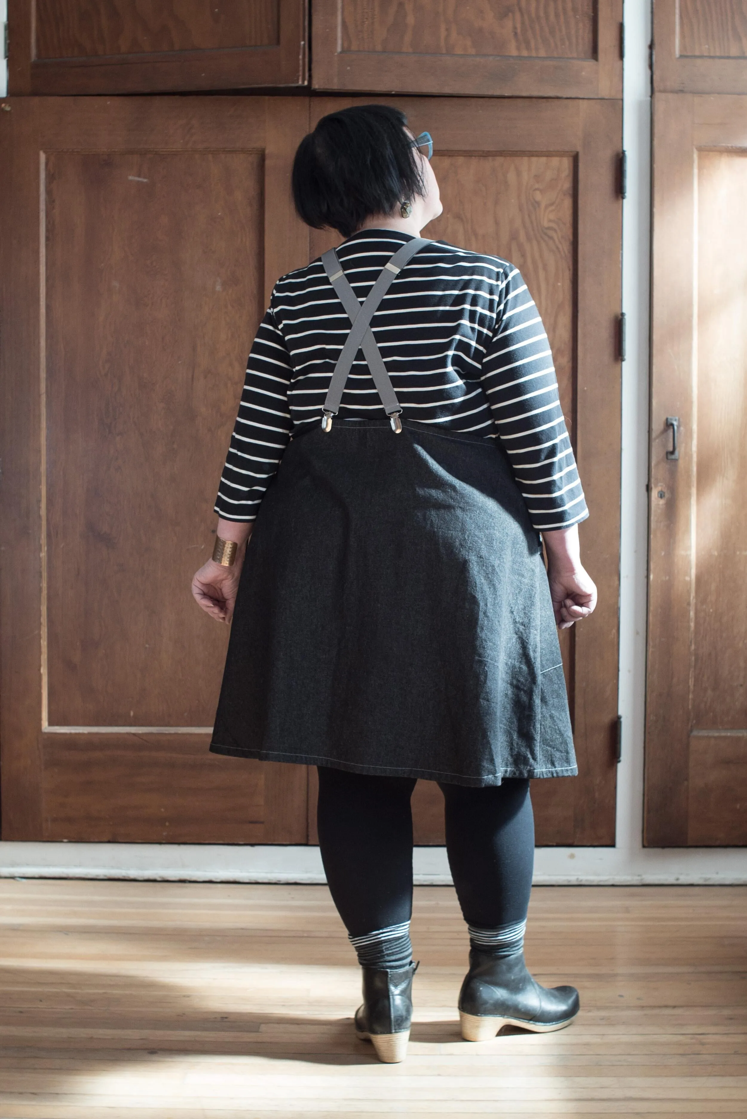 Black Denim Suspender Dress sold by Altar PDX product image thumbnail 5