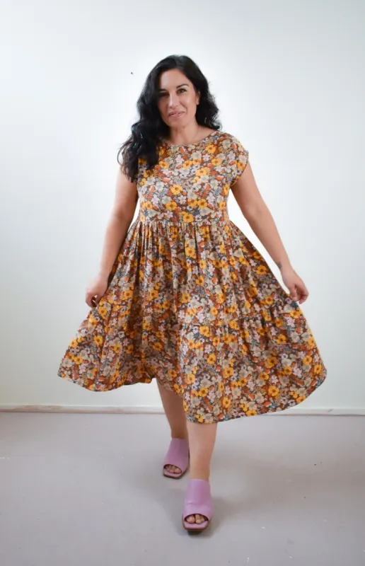 Prism Dress in Saffron Floral sold by Altar PDX