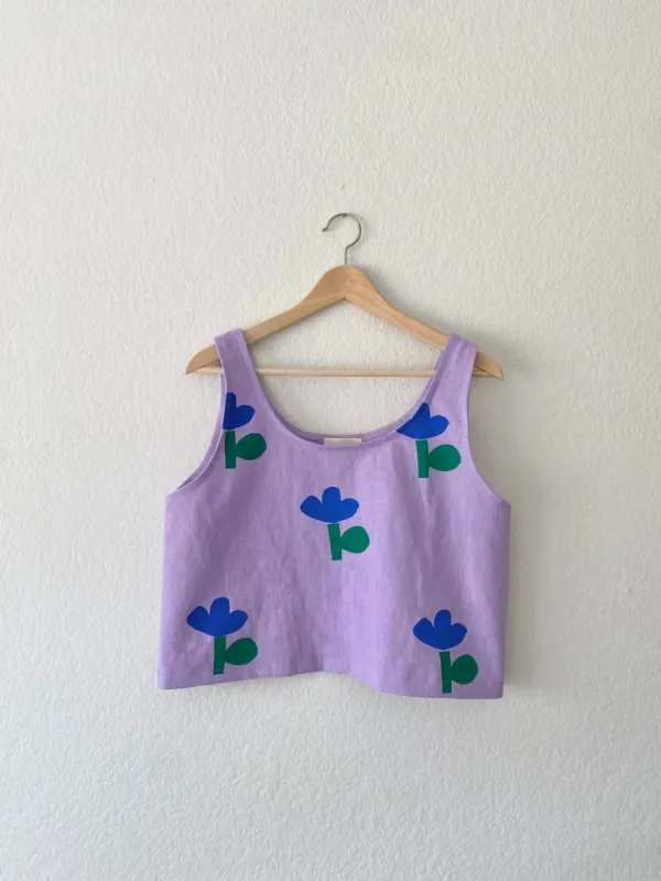 Lilac Linen Top sold by Altar PDX