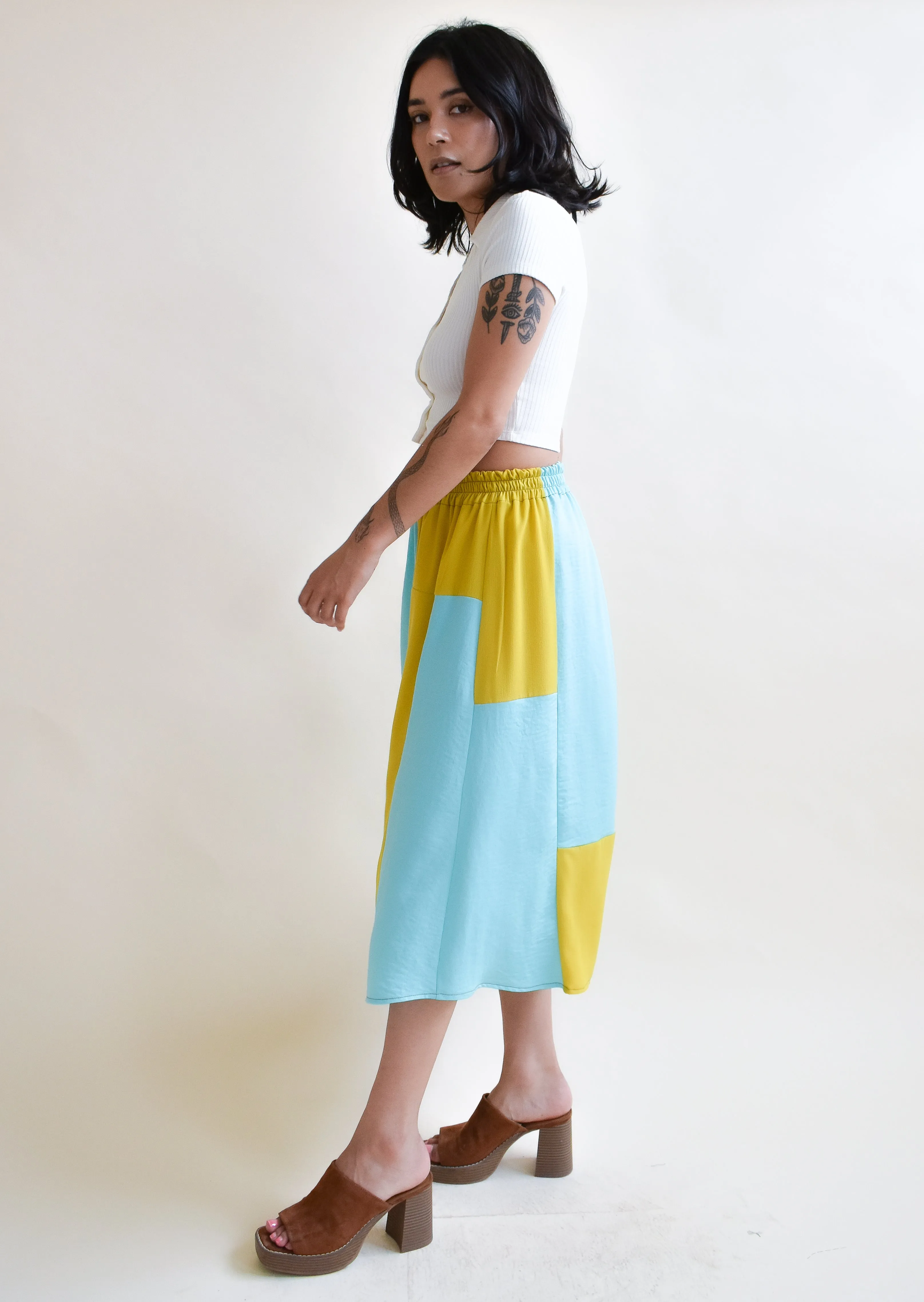 Eva Midi Skirt in Macaw Patchwork sold by Altar PDX product image thumbnail 2