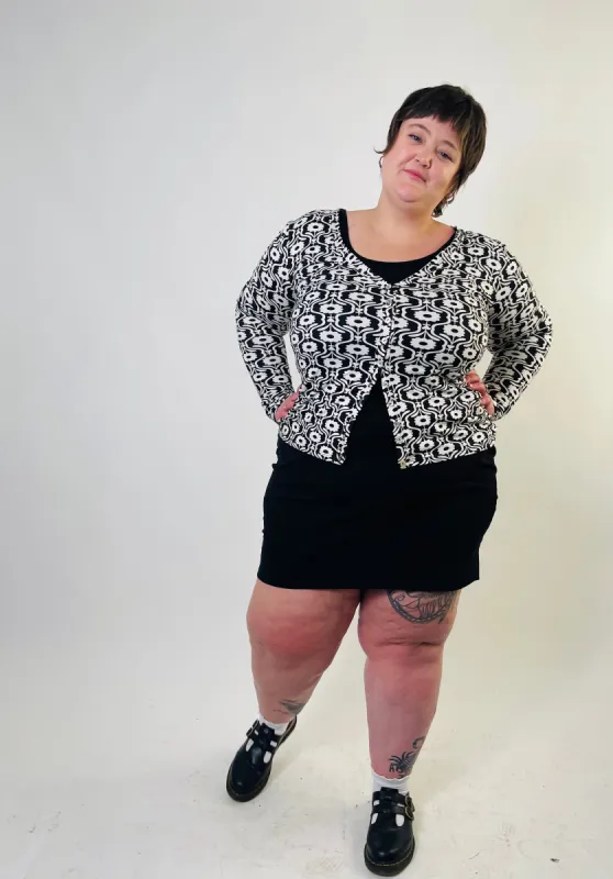 Zora Cardigan in Deco Floral sold by Altar PDX