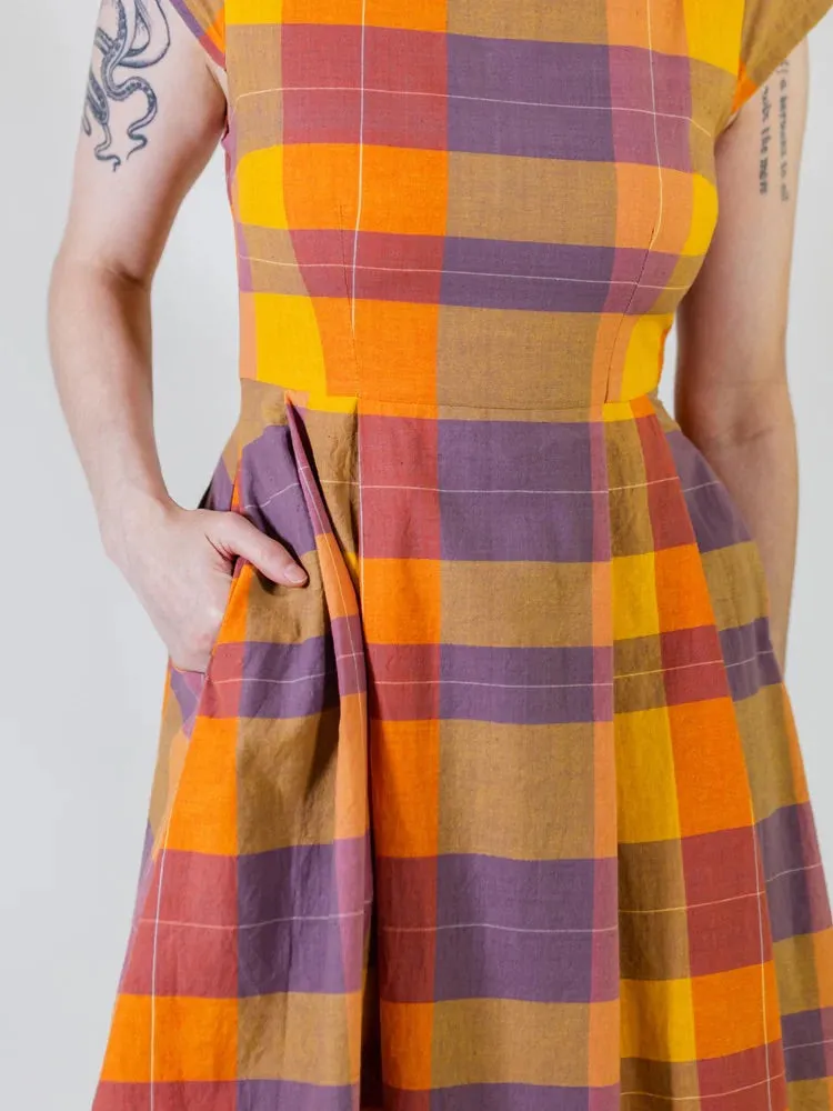 Devonshire Dress Sunset Plaid sold by Altar PDX product image thumbnail 3