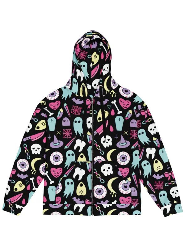 Pastel Goth Zip Up Hoodie sold by Softcore