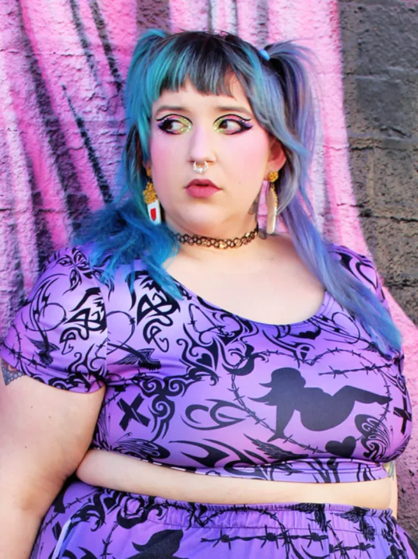 [MADE TO ORDER] Y2K Tattoo Crop Top sold by Softcore