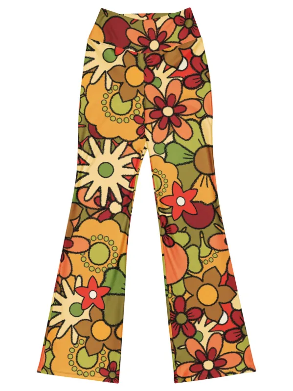 Groovy Floral Flare Leggings sold by Softcore