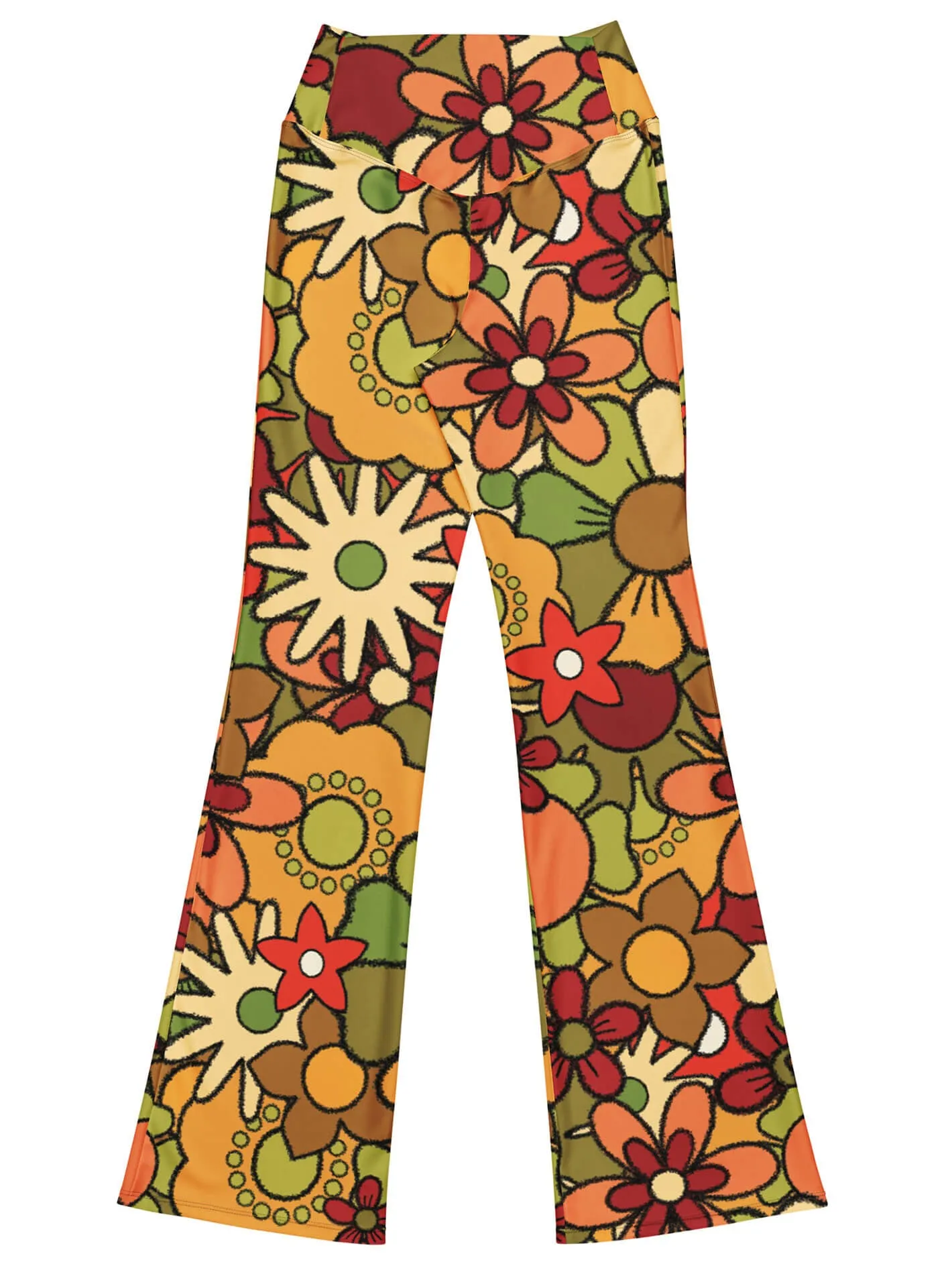Groovy Floral Flare Leggings sold by Softcore product image thumbnail 2