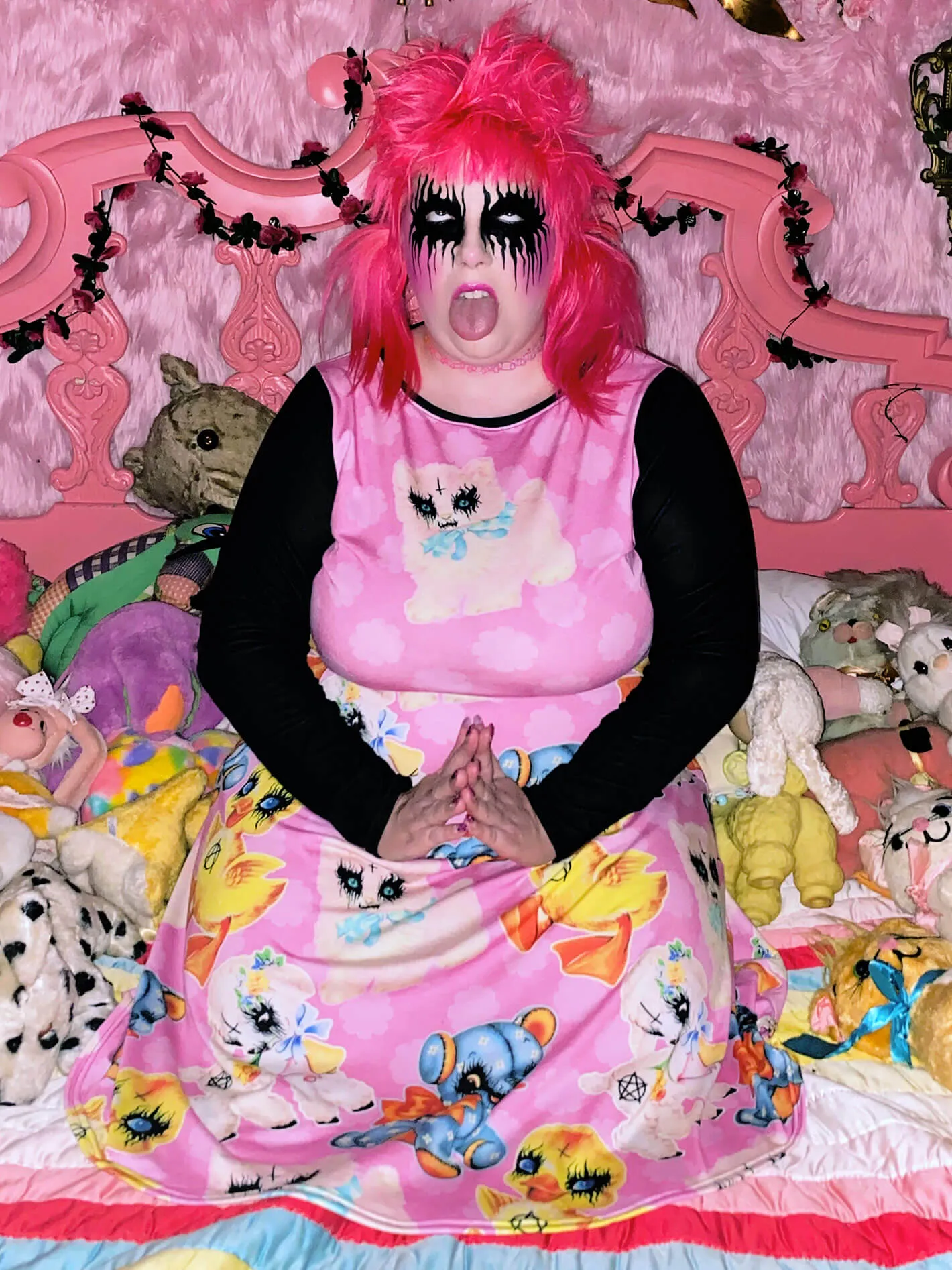 Anarchy Friends Long Sleeve Midi Dress sold by Softcore product image thumbnail 2