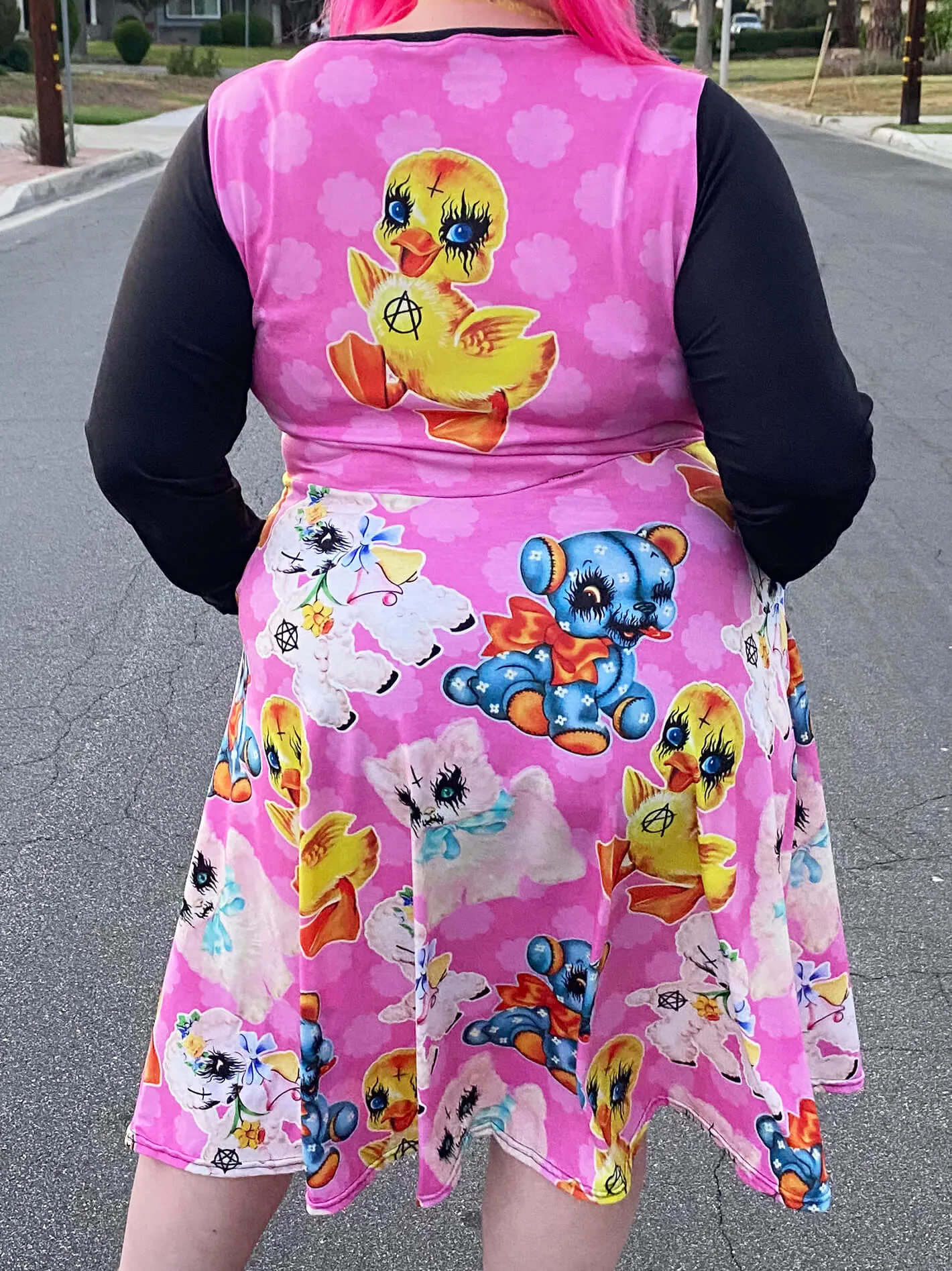 Anarchy Friends Long Sleeve Midi Dress sold by Softcore product image thumbnail 3