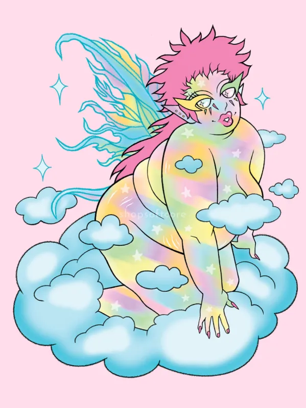 Pride Fairy Art Print sold by Softcore