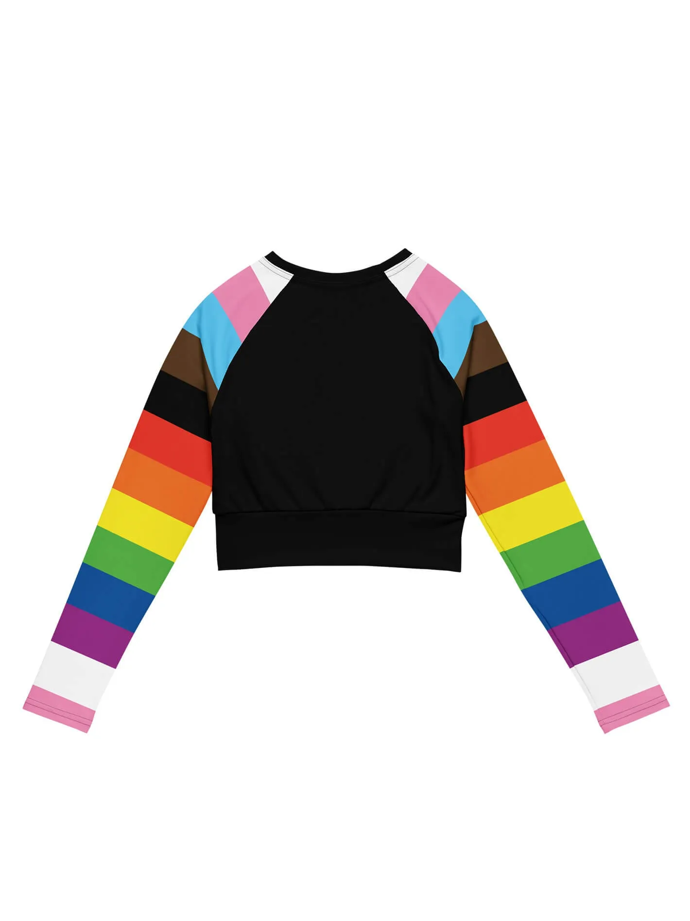 Progress Pride Long Sleeve Crop Top sold by Softcore product image thumbnail 2