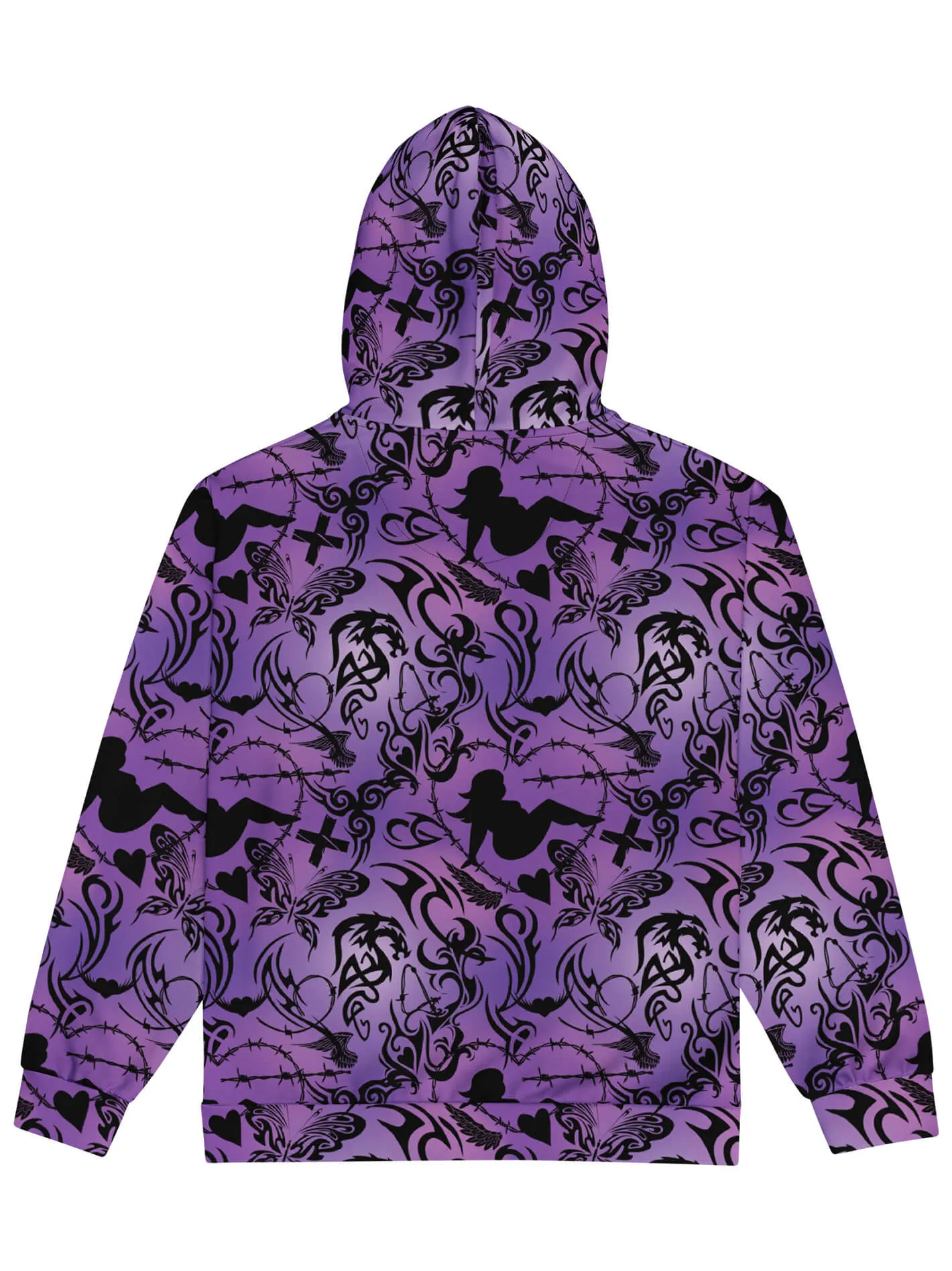 Y2K Tattoo Zip Up Hoodie sold by Softcore product image thumbnail 2