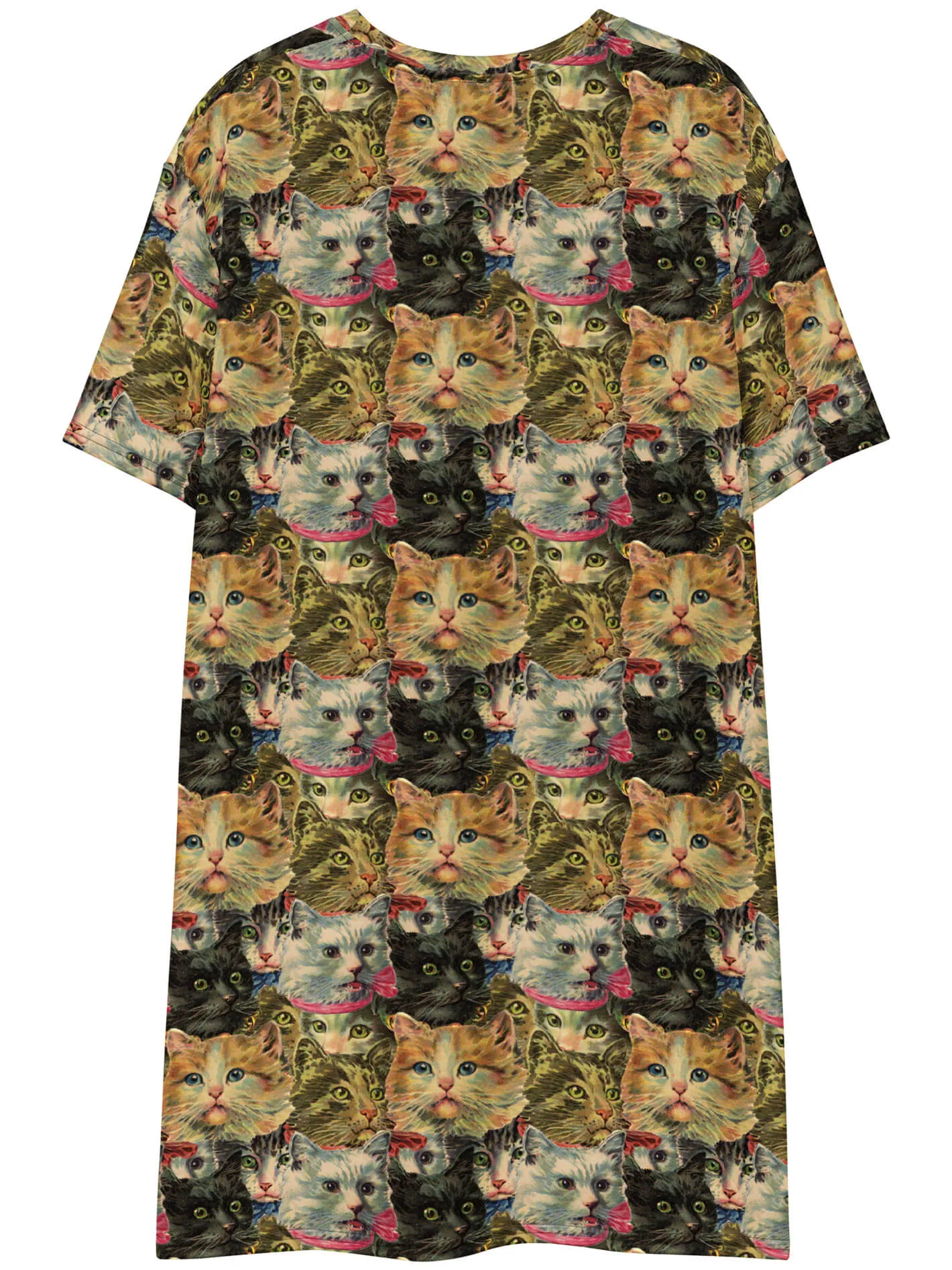 Cat Horde T-shirt Dress sold by Softcore product image thumbnail 2