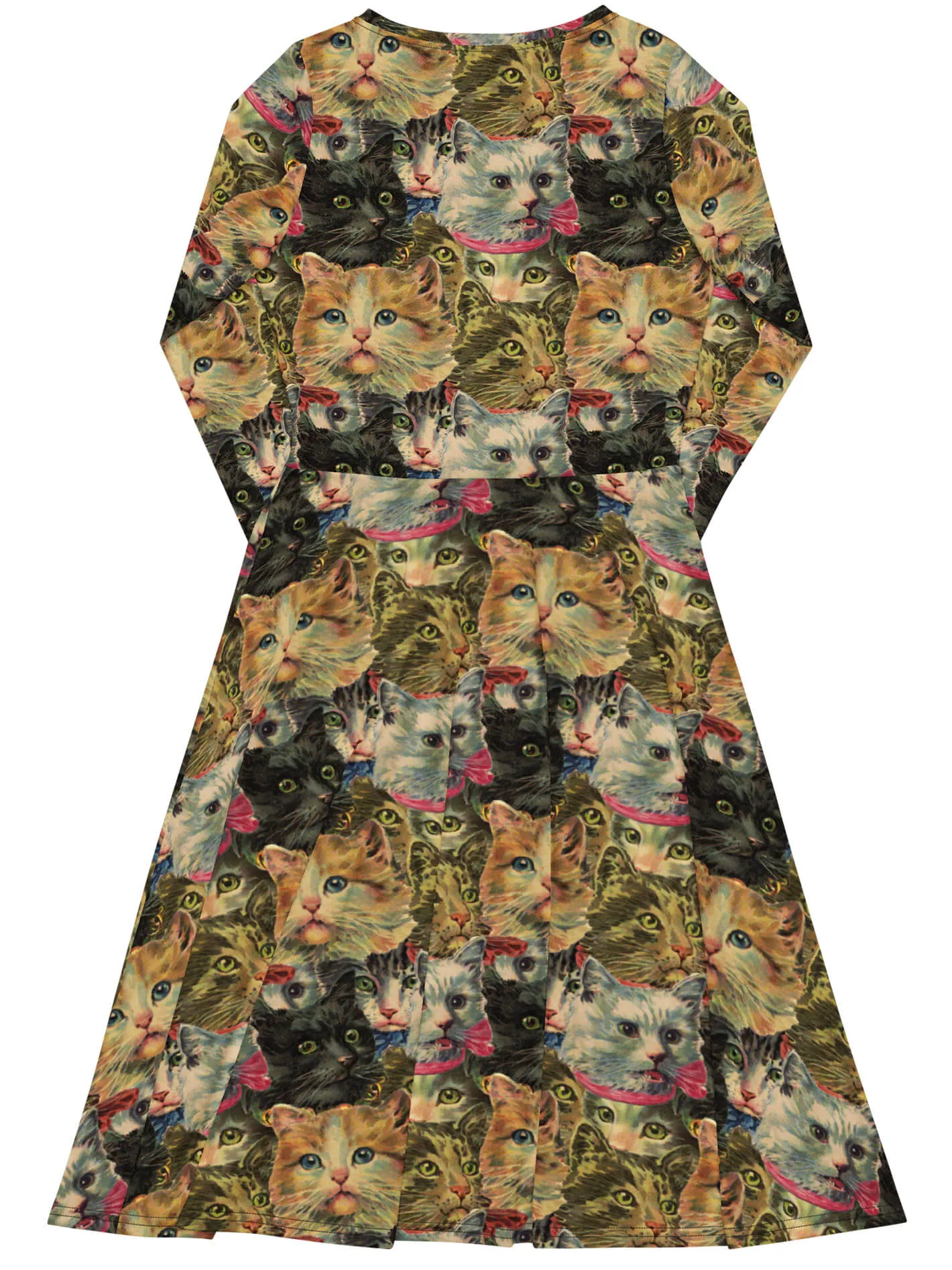 Cat Horde Long Sleeve Midi Dress sold by Softcore product image thumbnail 2
