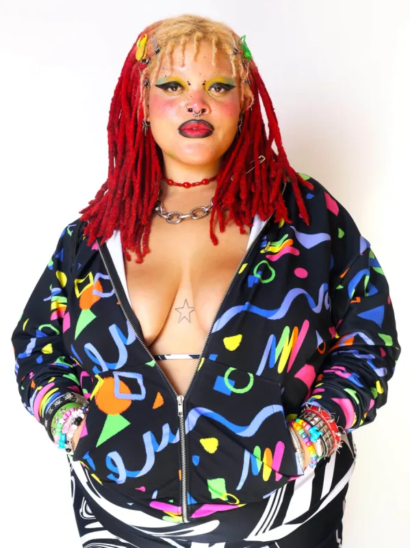 Roller Rink Zip Up Hoodie sold by Softcore