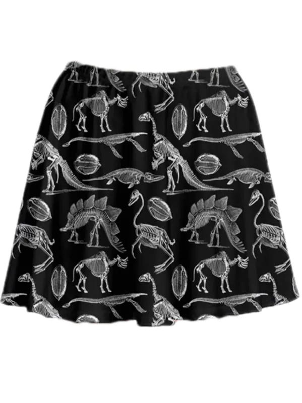 [MADE TO ORDER] Dino Dig Skater Skirt sold by Softcore