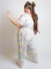 Bubble Flower Unisex Wide Leg Pants sold by Softcore