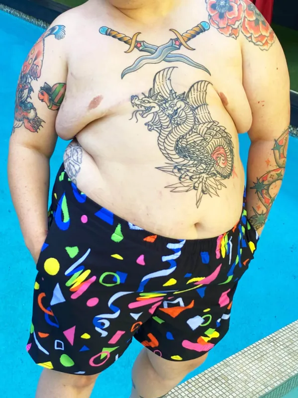 Roller Rink Swim Trunks sold by Softcore