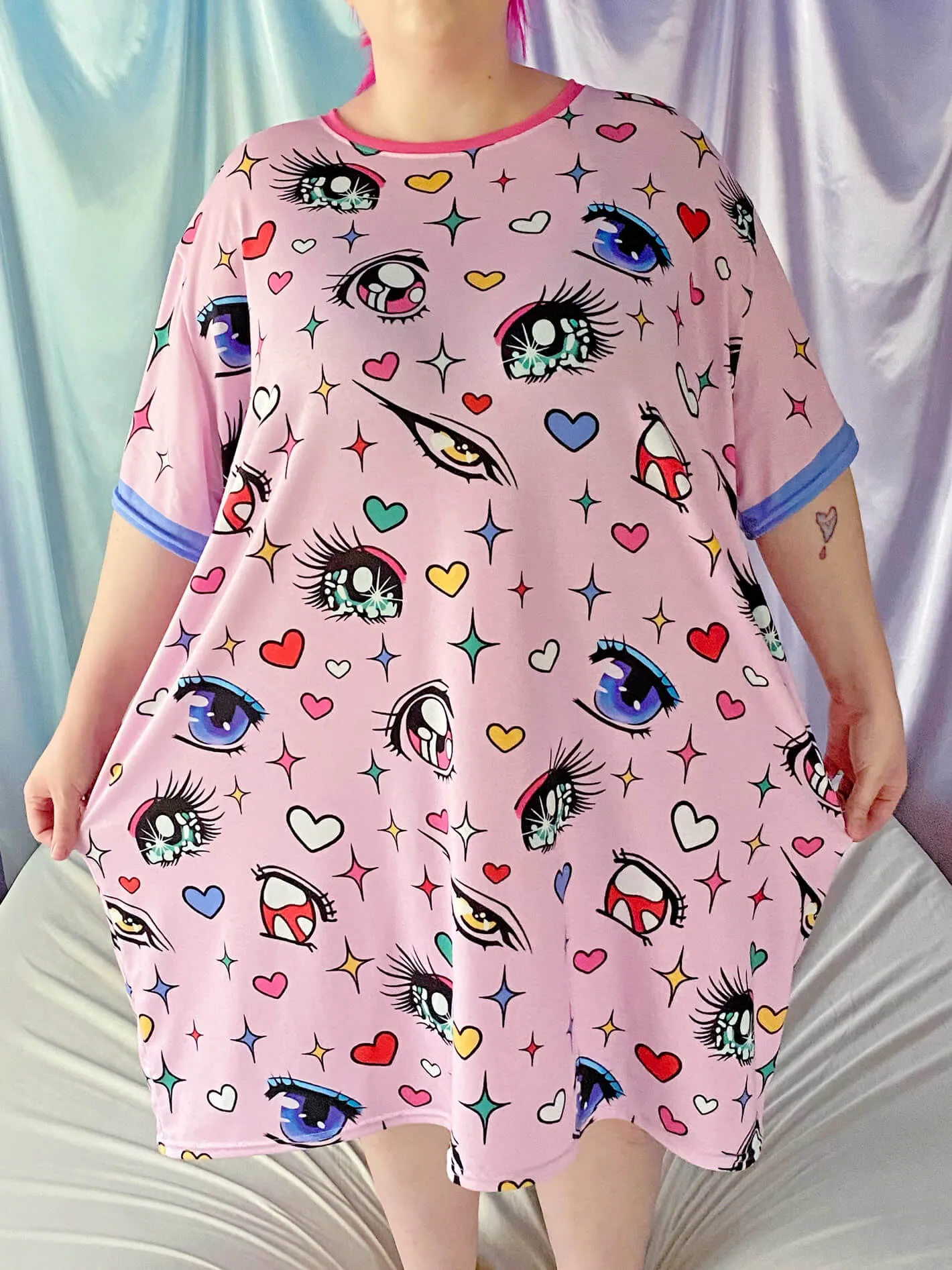 Eyes On Me T-shirt dress sold by Softcore product image thumbnail 4