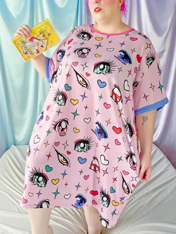 Eyes On Me T-shirt dress sold by Softcore