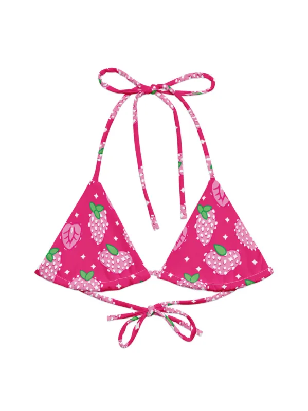 Strawberry Sparkle String Bikini Top sold by Softcore