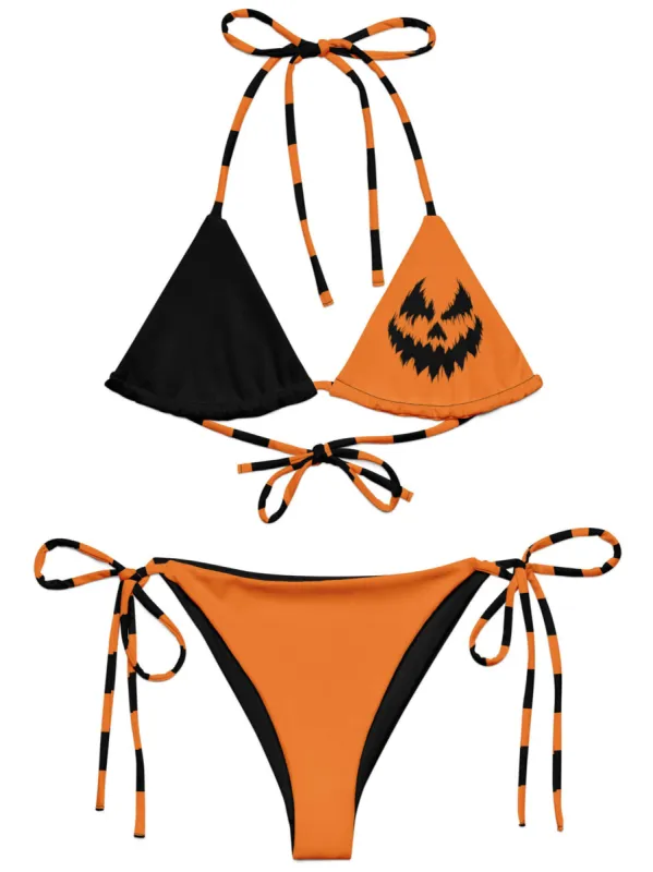 Limited Edition Jack-O-Lantern String Bikini sold by Softcore