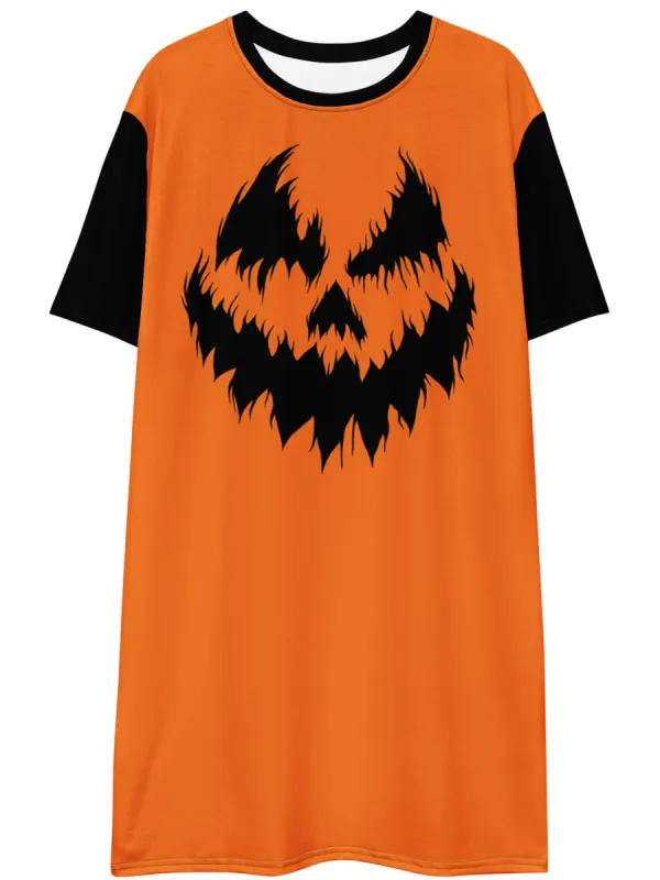 Limited Edition Metal Pumpkin T-shirt Dress sold by Softcore