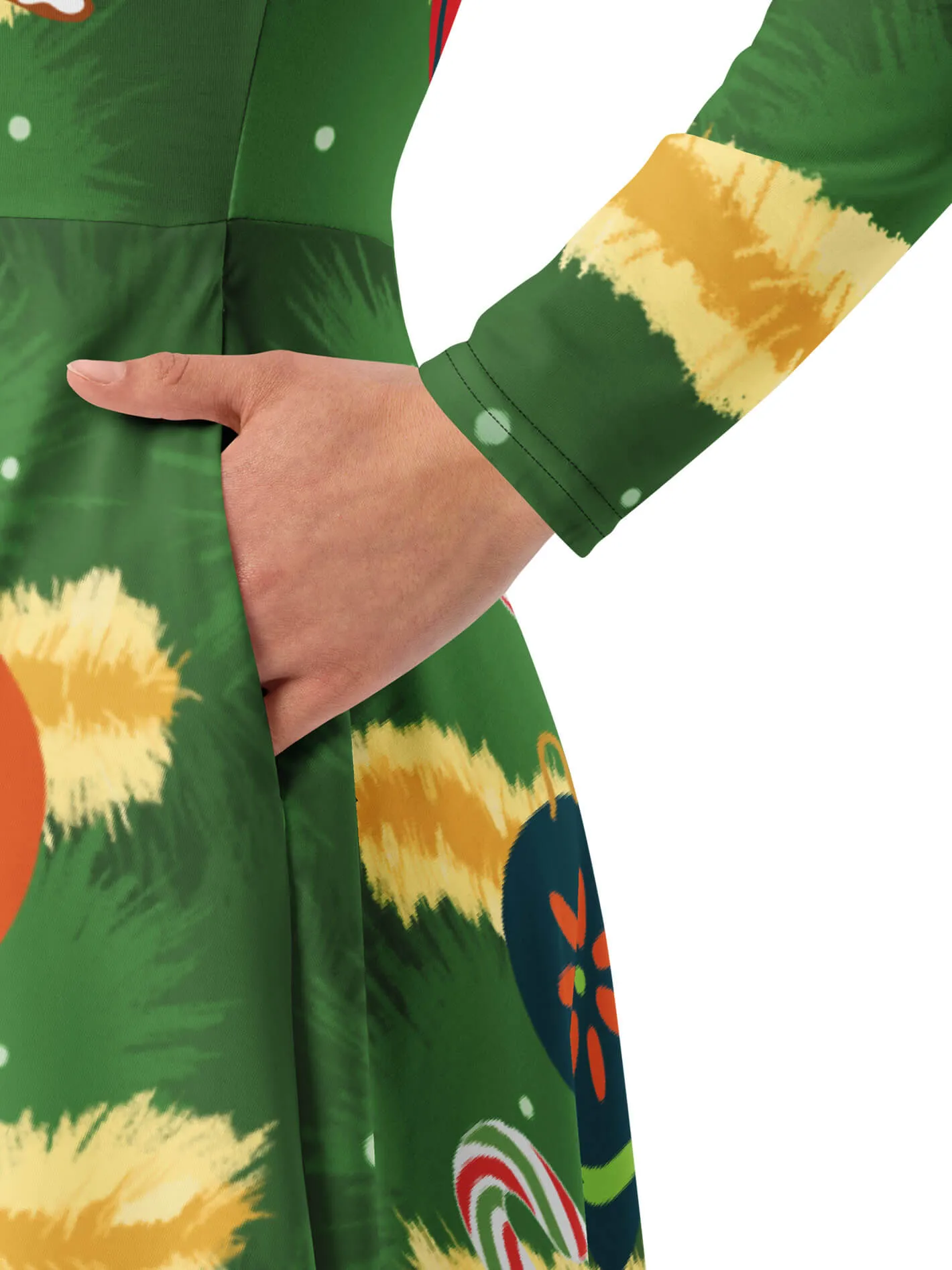 Limited Edition Kitschmas Tree Long Sleeve Midi Dress sold by Softcore product image thumbnail 3