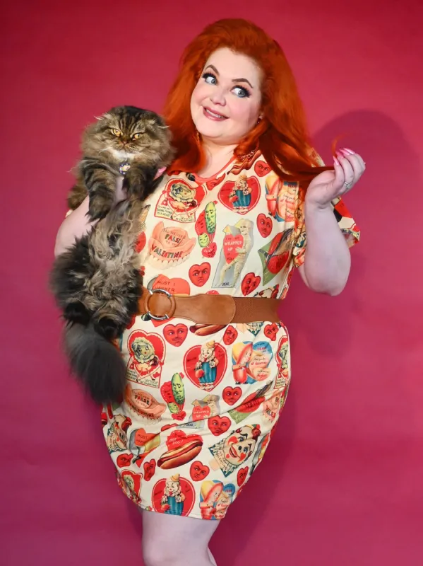 Limited Edition Weirdo Valentine T-shirt dress sold by Softcore