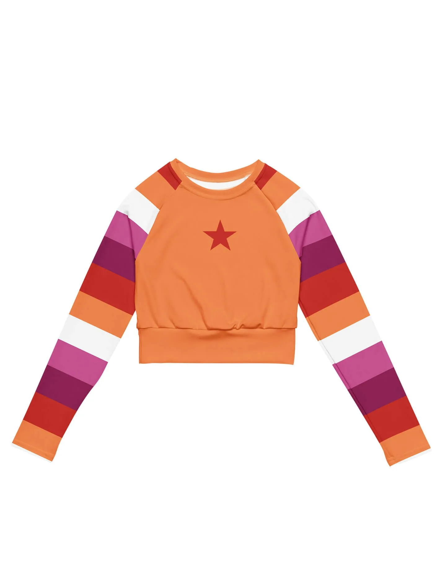 Lesbian Pride Long Sleeve Crop Top sold by Softcore
