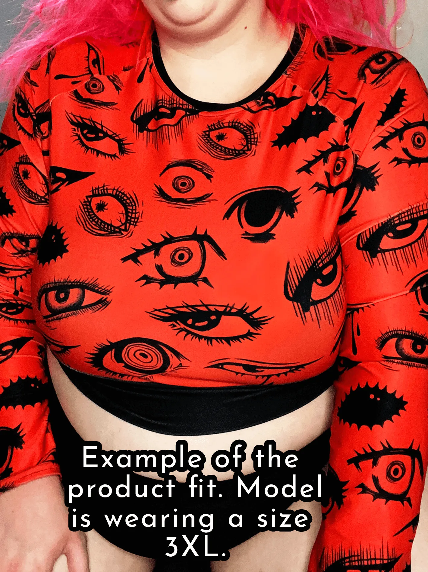 Lesbian Pride Long Sleeve Crop Top sold by Softcore product image thumbnail 3