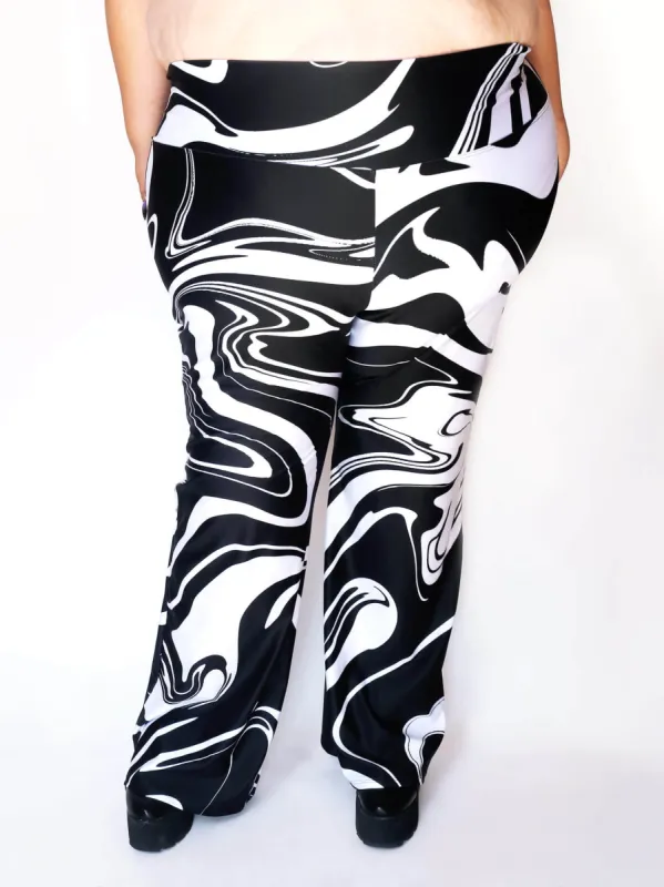 Swirling Abyss Flare Leggings sold by Softcore
