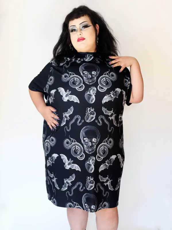 Macabre Oddities T-shirt dress sold by Softcore