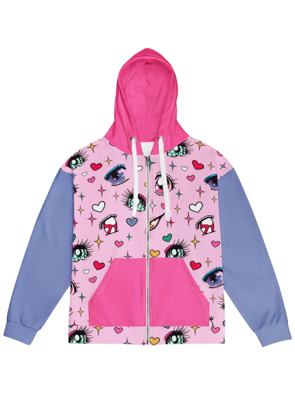 Eyes On Me Zip Up Hoodie sold by Softcore