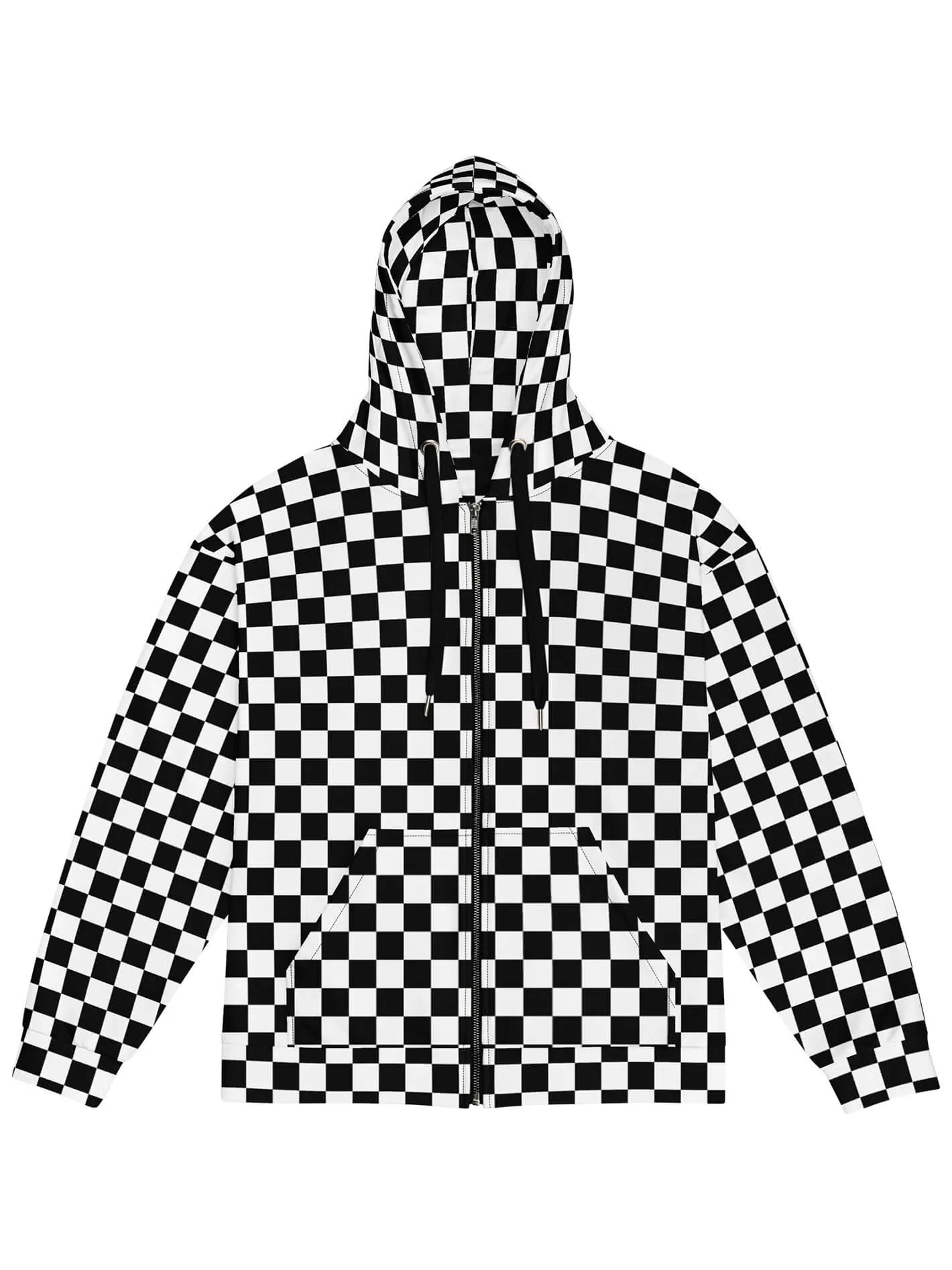 Checked Zip Up Hoodie sold by Softcore